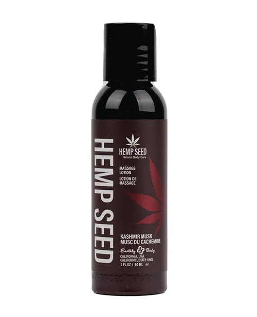 Couples Earthly Body Earthly Body Hemp Seed Massage Lotion 2 oz Kashmir Musk