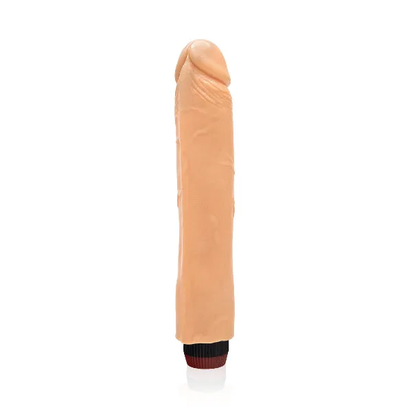 Dildos Si Novelties Cock w Vibration 10in Vanilla