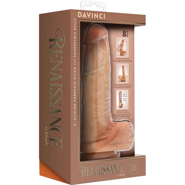 Dildos Blush Novelties Renaissance DaVinci 8 Inch Sliding Foreskin Dildo Tan Realistic Dual Density Silicone by Blush Dildos Blush Novelties Renaissance DaVinci 8 Inch Sliding Foreskin Dildo Tan Realistic Dual Density Silicone by Blush
