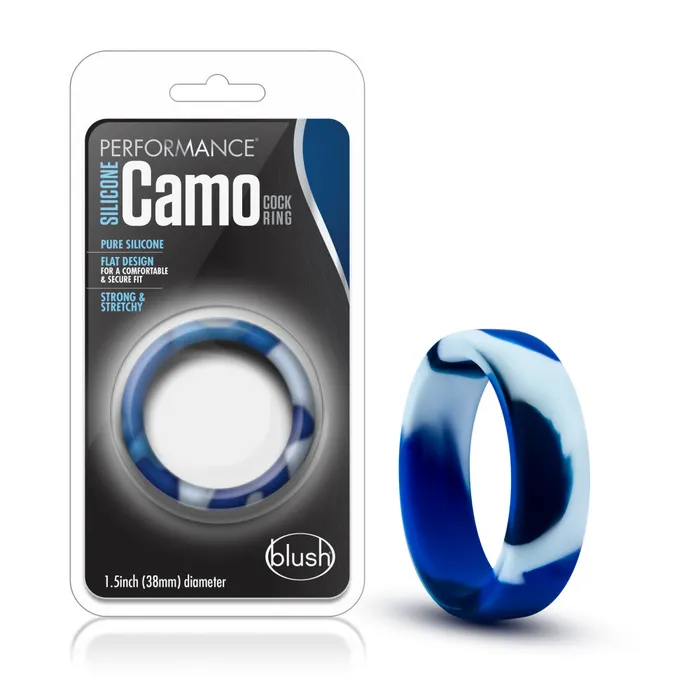 Male Sex Toys Blush Performance By Blush Blue Camo Penis Ring Made with Puria Silicone Male Sex Toys Blush Performance By Blush Blue Camo Penis Ring Made with Puria Silicone