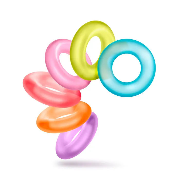 Male Sex Toys Play With Me By Blush King of the Ring Assorted Penis Rings 6Pack Blush