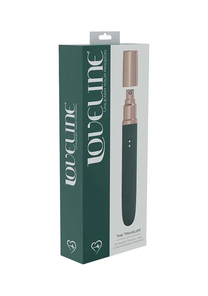 SHOTS AMERICA Vibrators Loveline The Traveler Travel Vibe Discreet Powerful and Rechargeable Forest Green