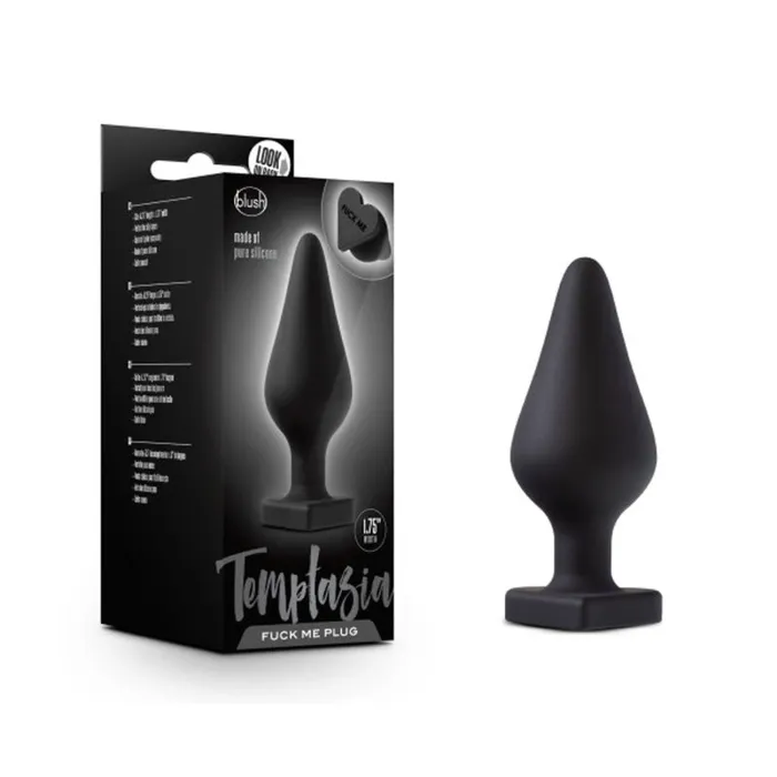Blush Novelties Anal Temptasia Fuck Me Butt Plug Black Blush Novelties Anal Temptasia Fuck Me Butt Plug Black
