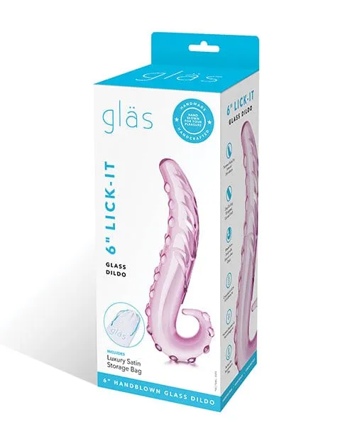 Dildos Glas Glas 6 Lickit Glass DildoPink