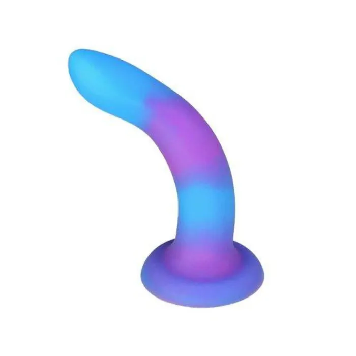 Rave Addiction BluePurple 8 GlowInTheDark Suction Cup Dildo Addiction Dildos