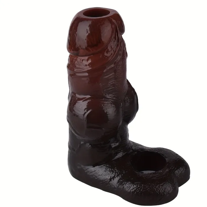 S8112 Silicone Simulation Hollow Penis Sleeve With Penis Ring FAAK Male Sex Toys