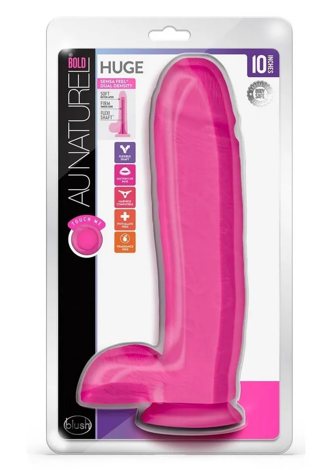 Au Naturel Female Sex Toys Au Naturel Bold Huge Dildo with Suction Cup and Balls