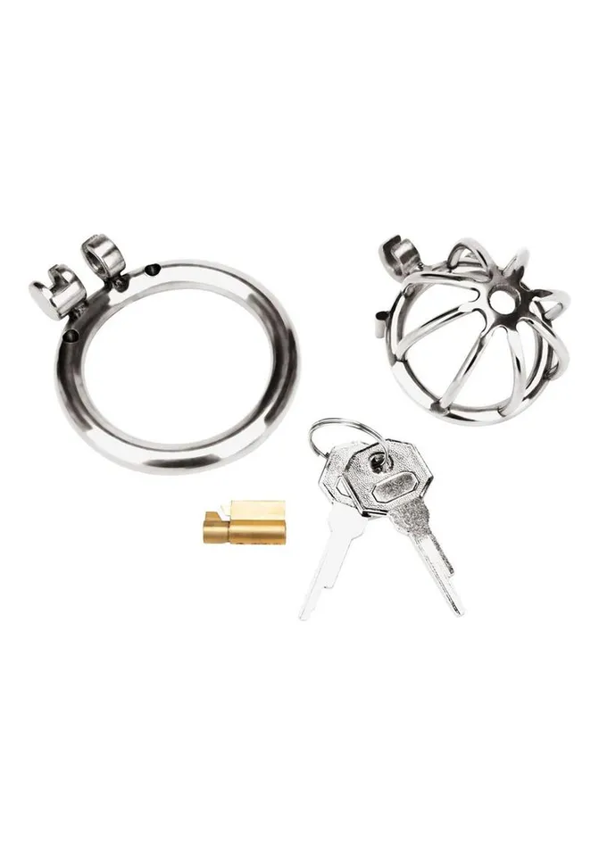 Male Sex Toys Blue Line CandB Gear Blue Line Little Cock Chastity Cage Stainless