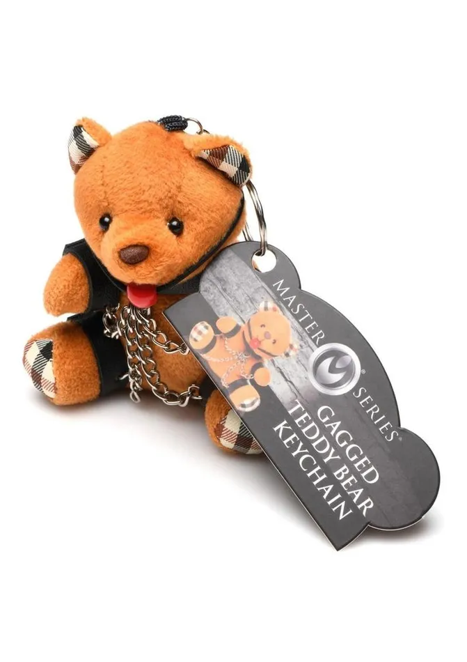 Master Series Master Series Gagged Teddy Bear Keychain Male Sex Toys