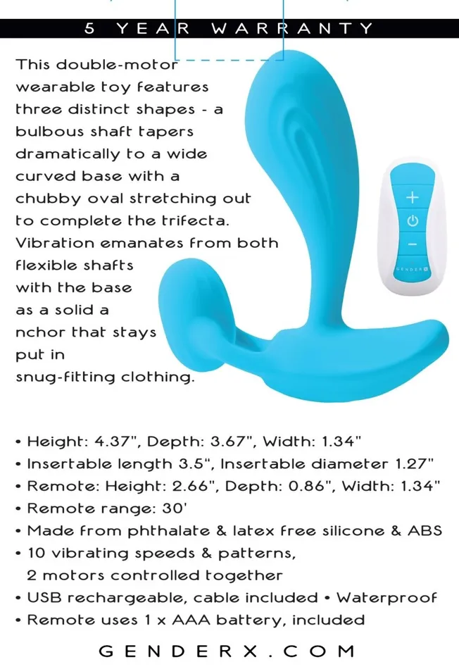 Evolved Gender X Vibrators Wear Me Out Blue Evolved Gender X Vibrators Wear Me Out Blue