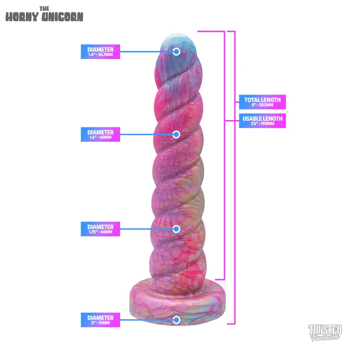 Twisted Fantasies Dildos Horny the Unicorn Dildo
