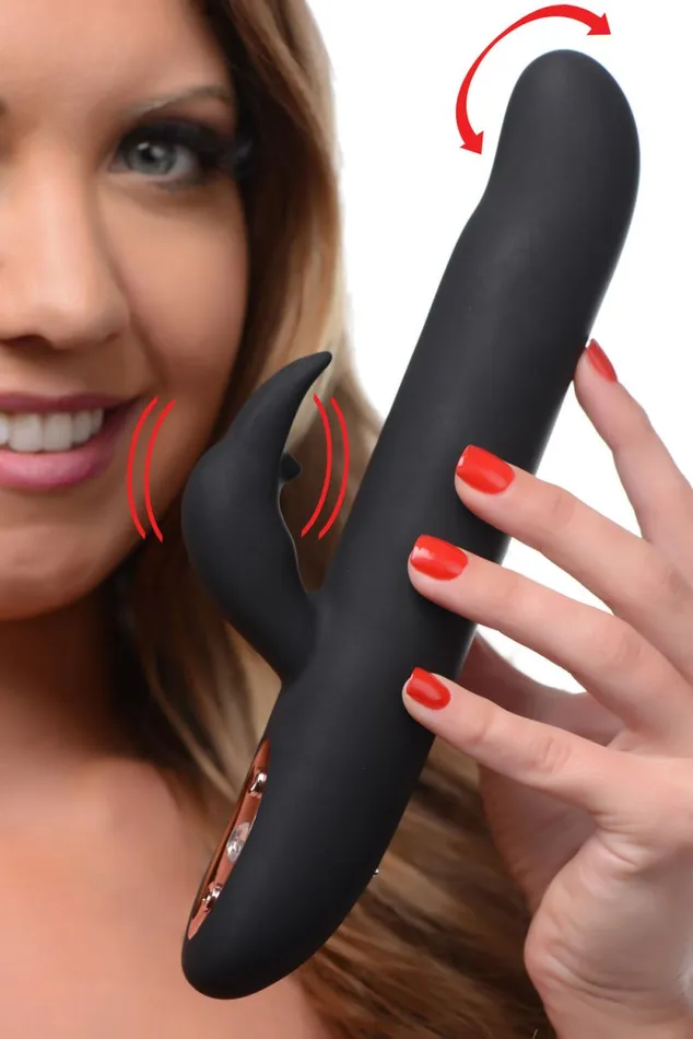 XR Brands inmi Female Sex Toys Royal Rabbits Bling Bunny 10x Flexing Rabbit Vibrator