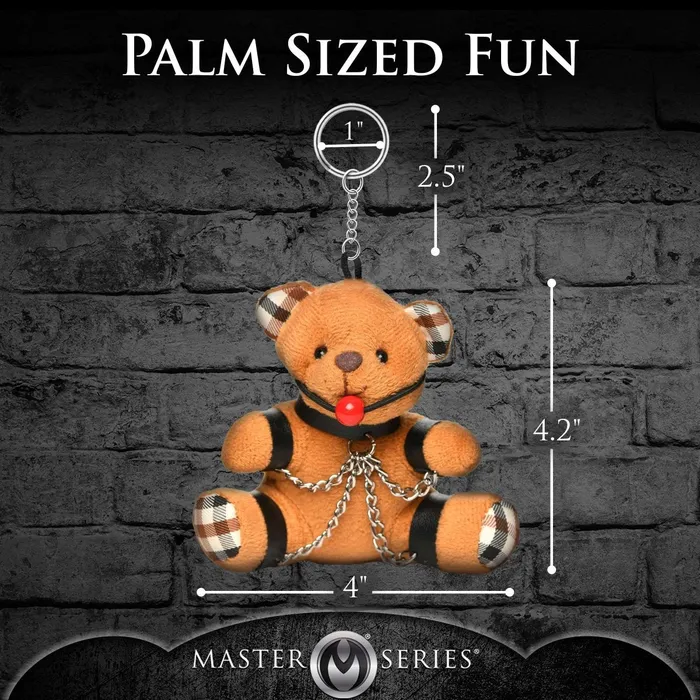 XR Brands Master Series Vibrators Gagged Teddy Bear Keychain XR Brands Master Series Vibrators Gagged Teddy Bear Keychain