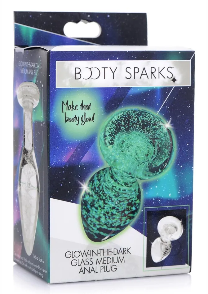 Booty Sparks Anal Booty Sparks Glow Glass Plug Md