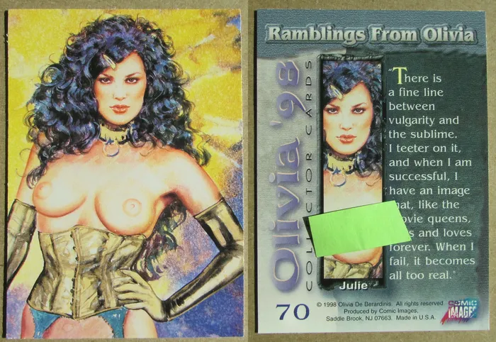 cardplayboy Vibrators Olivia 98 Collector Cards 6472 sold singly