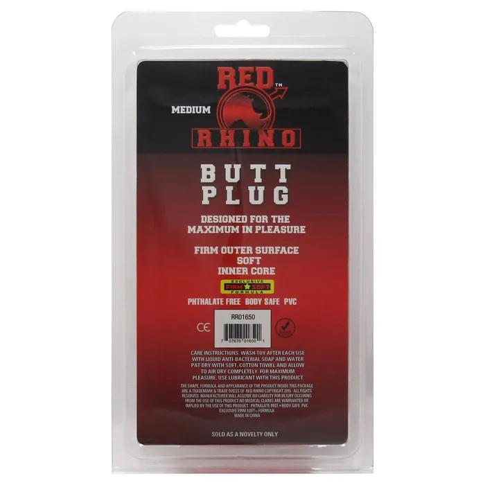 Castle Megastore Anal Red Rhino Medium Plug