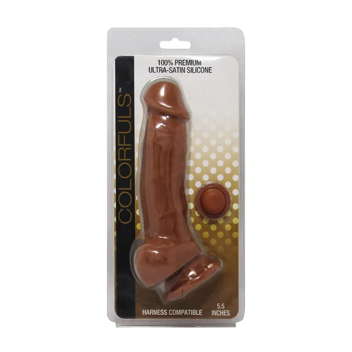 Castle Megastore Female Sex Toys Colorfuls 55in Thick Brown Dildo