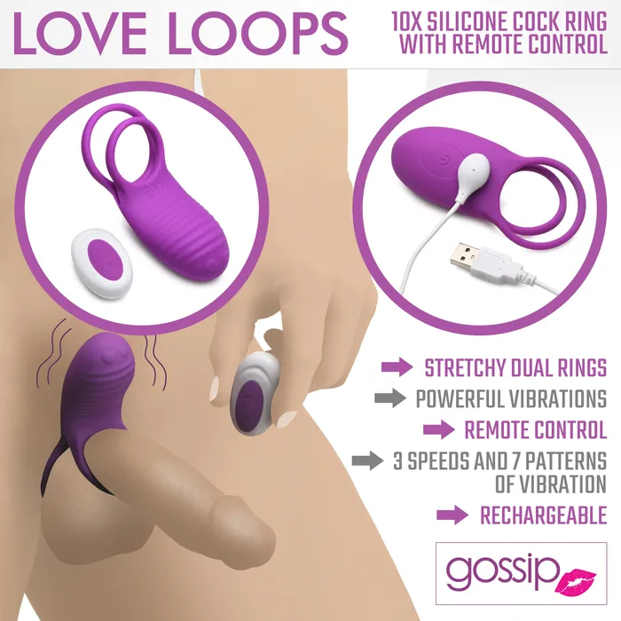 Curve Toys Male Sex Toys Love Loop Silicone Cock Ring