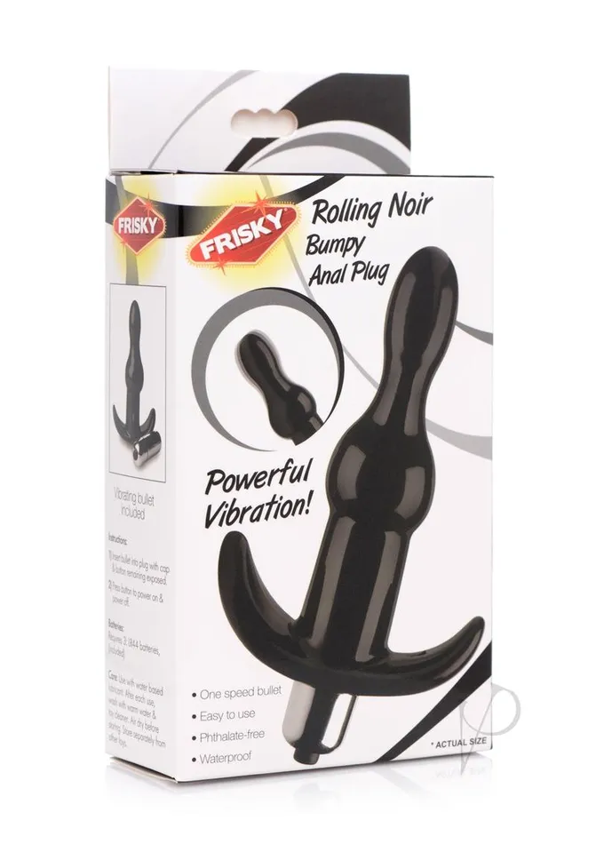 Frisky Male Sex Toys Frisky Rolling Noir Bumpy Anal Plug