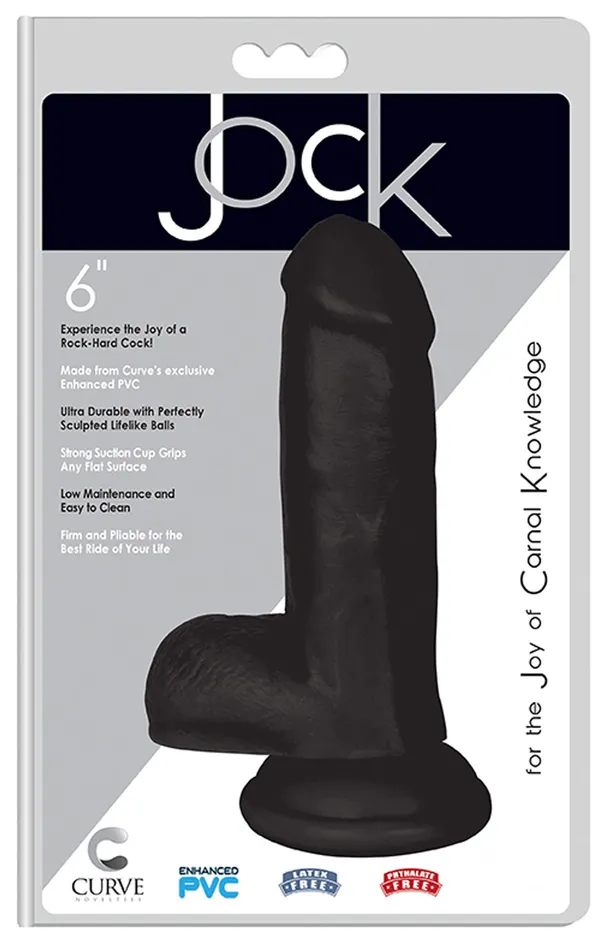 Jock 6 Inch Dong With Balls Curve Toys Dildos Jock 6 Inch Dong With Balls Curve Toys Dildos