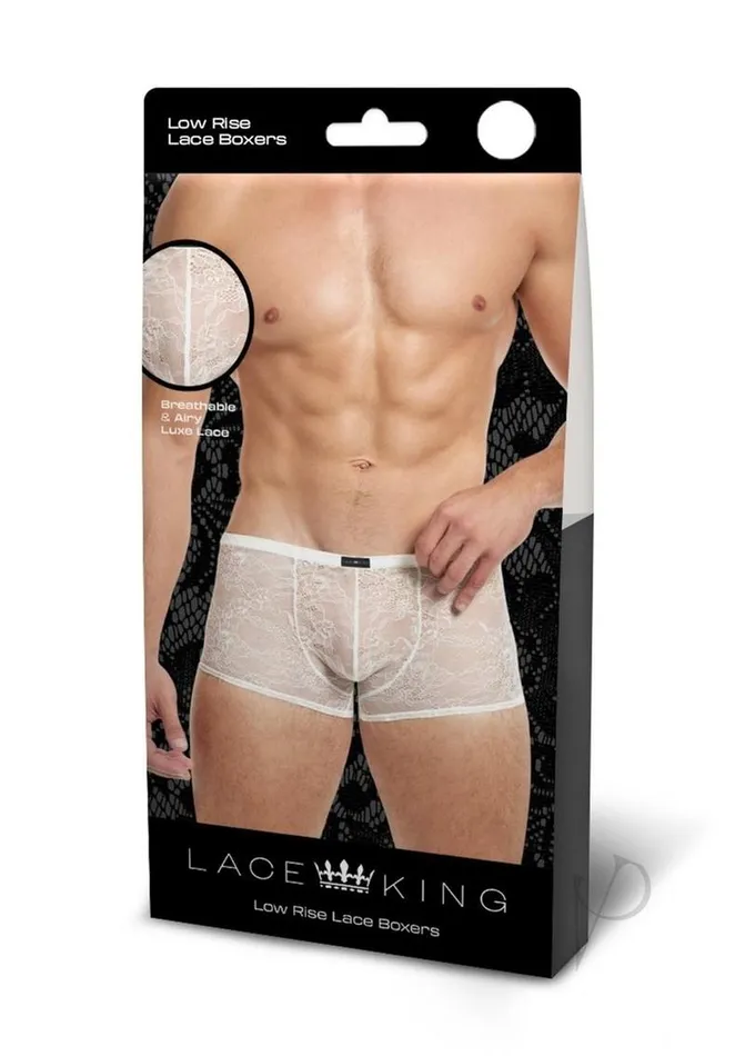 Lace King Lace King Lace Boxers Sm Wht Vibrators