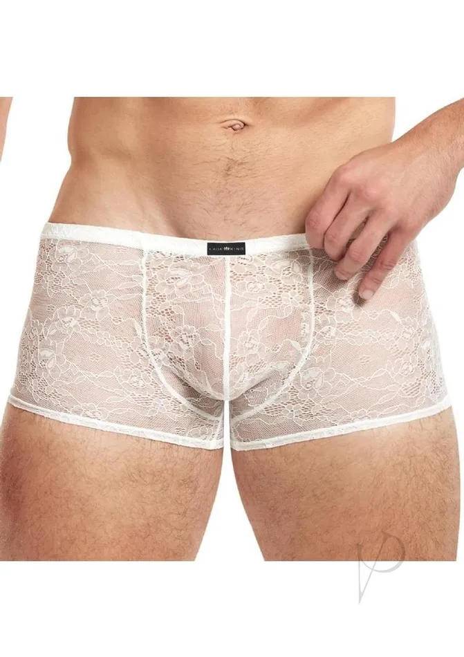 Lace King Lace King Lace Boxers Sm Wht Vibrators