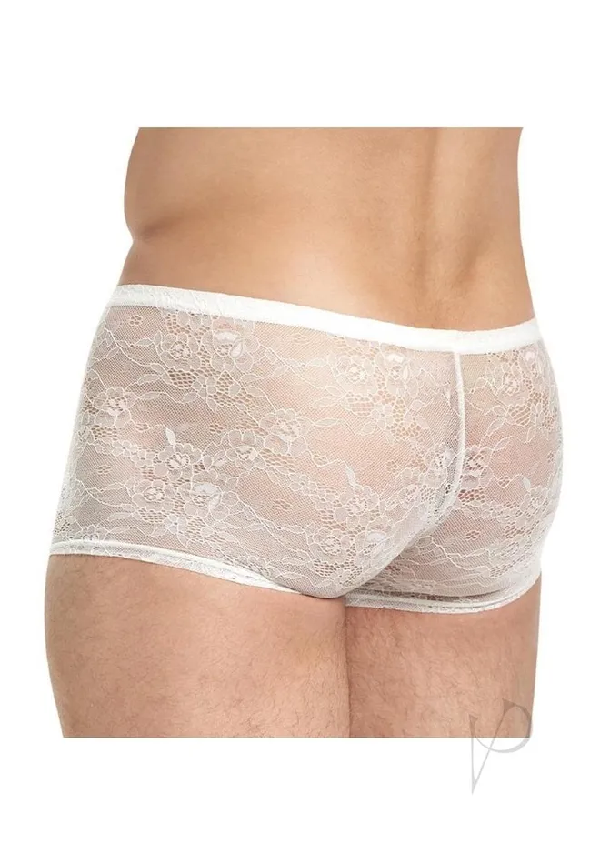 Lace King Lace King Lace Boxers Sm Wht Vibrators