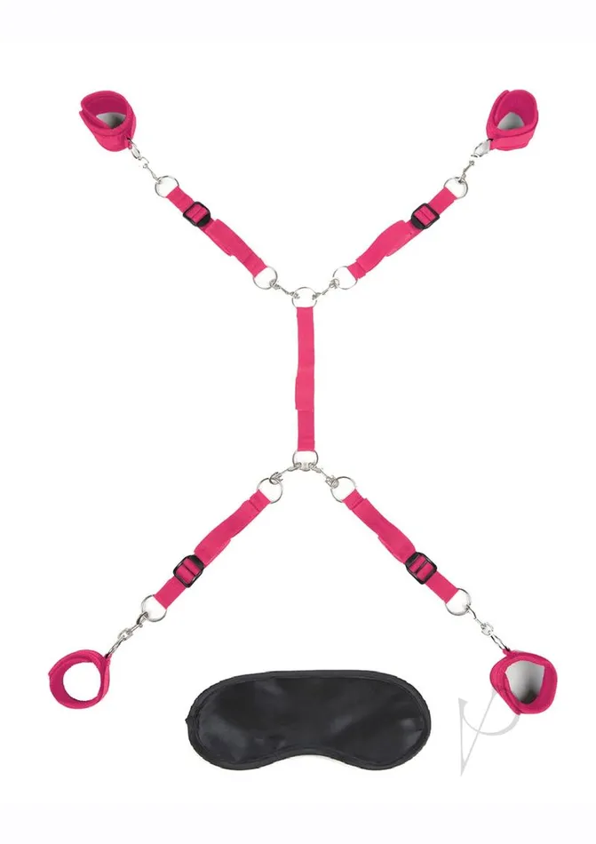 Lux F Bed Spreader 7pc Hot Pink Lux Fetish Vibrators Lux F Bed Spreader 7pc Hot Pink Lux Fetish Vibrators
